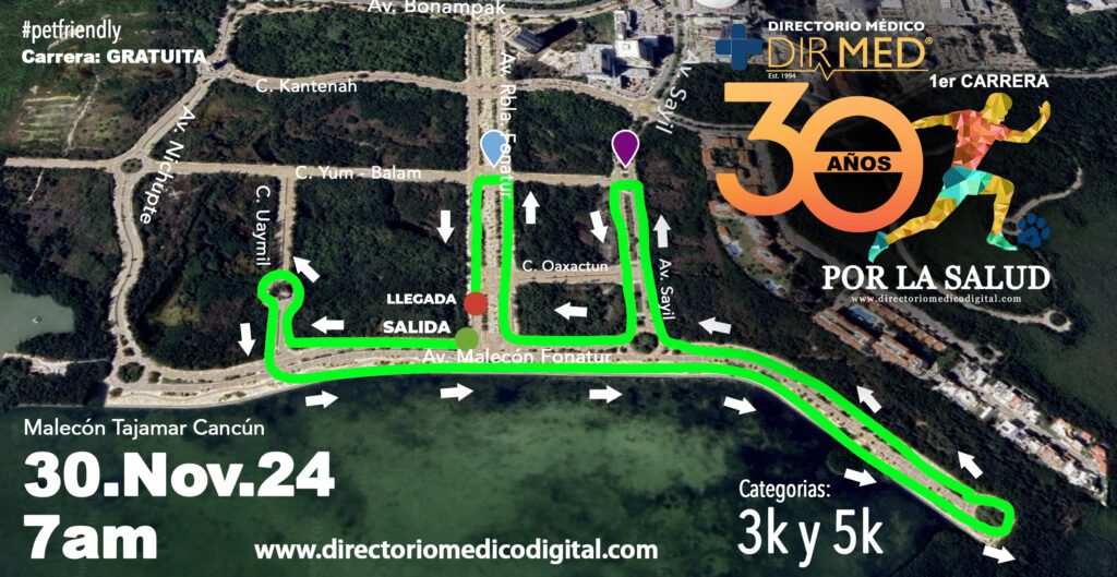 circuito carrera dirmed por la salud cancun