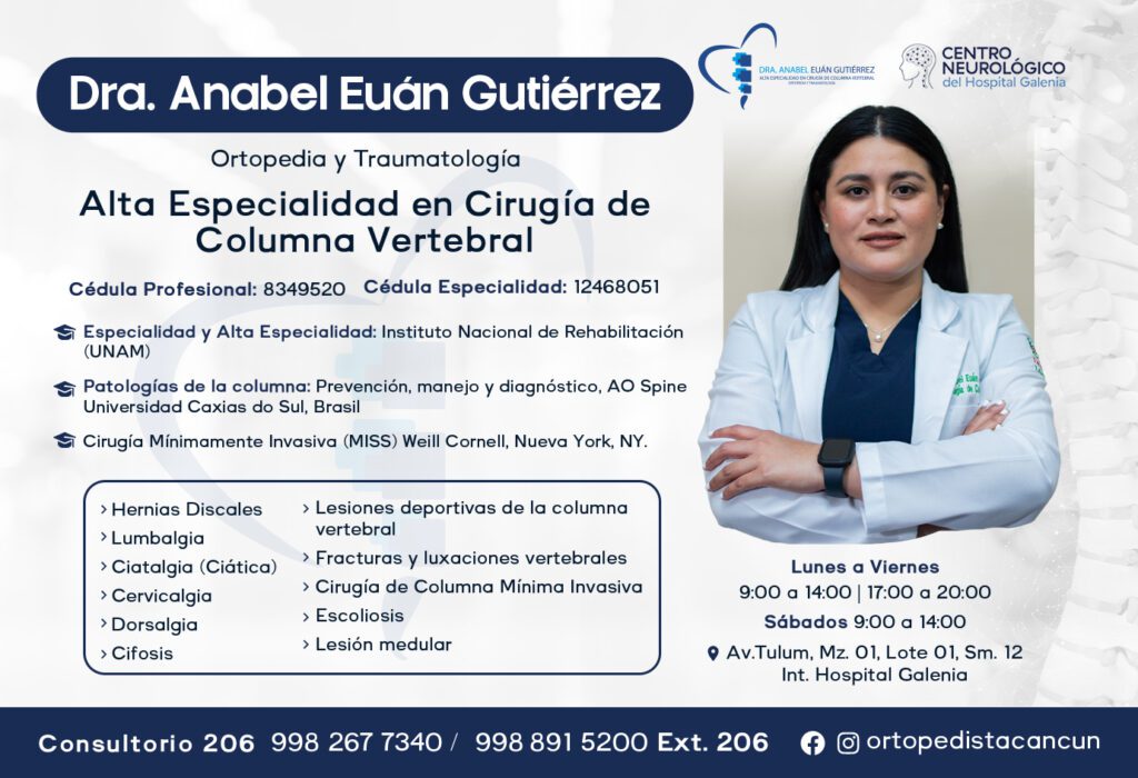 cirugia de columna cancun DRA. ANABEL